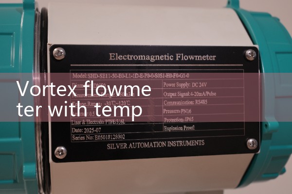 Vortex flowmeter with temperature and pressure compensation